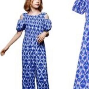 Zara Blue and White Kids Jumpsuit